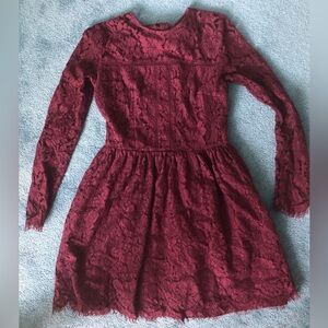 XS Burgundy Lacy Dress